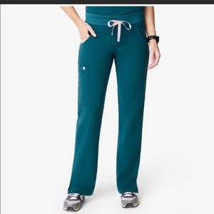 Figs Carribean Blue Kade Cargo Scrub Pants